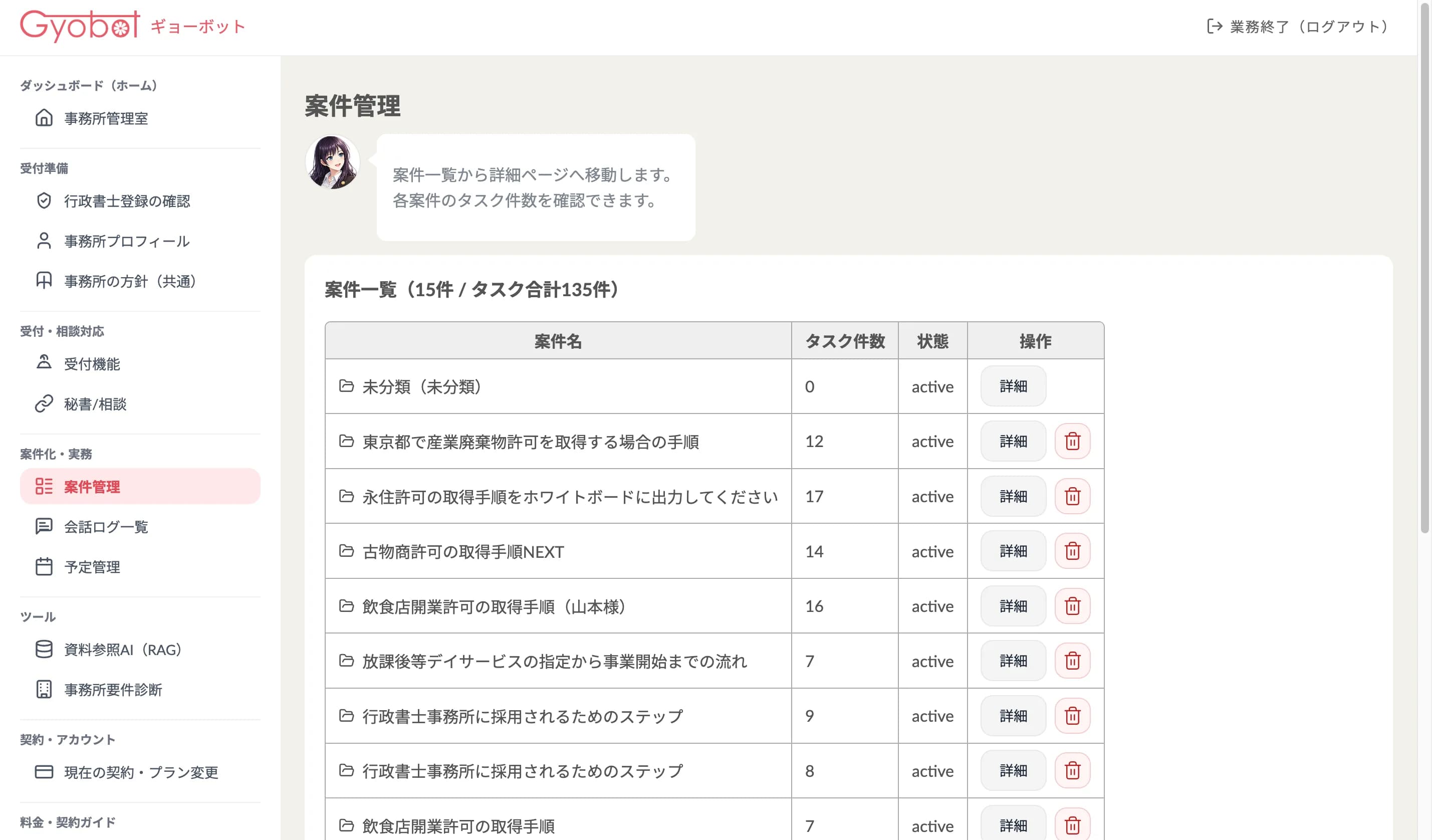 案件一覧